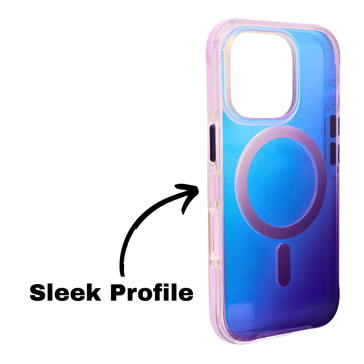 Glitter Gradient MagSafe Compatible Phone Case for iPhone 16 Pro