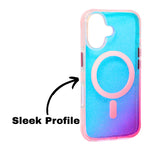 Glitter Gradient MagSafe Compatible Phone Case for iPhone 16