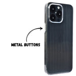 Hard Protective Striped Glossy Finish Phone Case for iPhone 15 Pro