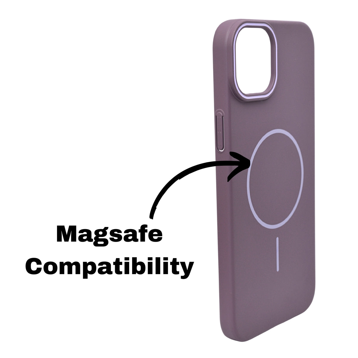 MagSafe Compatible Matte Finish Hard Plastic Phone Case for iPhone 14Plus/ 15Plus