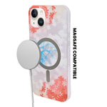 Transparent Floral MagSafe Compatible Phone Case for iPhone 14 Plus/ 15 Plus