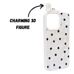 3D Cartoon Character with Polka Dots Soft Phone Case for iPhone 13 Pro