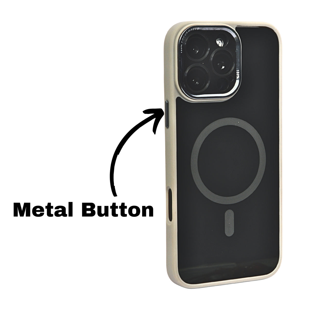 Smoke Transparent MagSafe Compatible Phone Case for iPhone 16 Pro Max