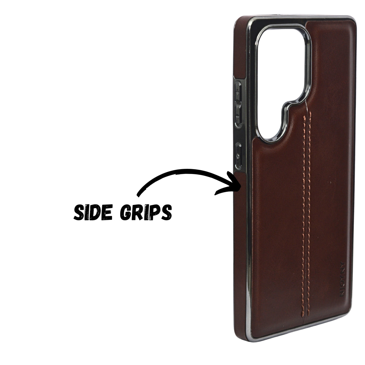 Premium Leather Texture with Stitch Detailing Phone Case for Samsung S25 Ultra