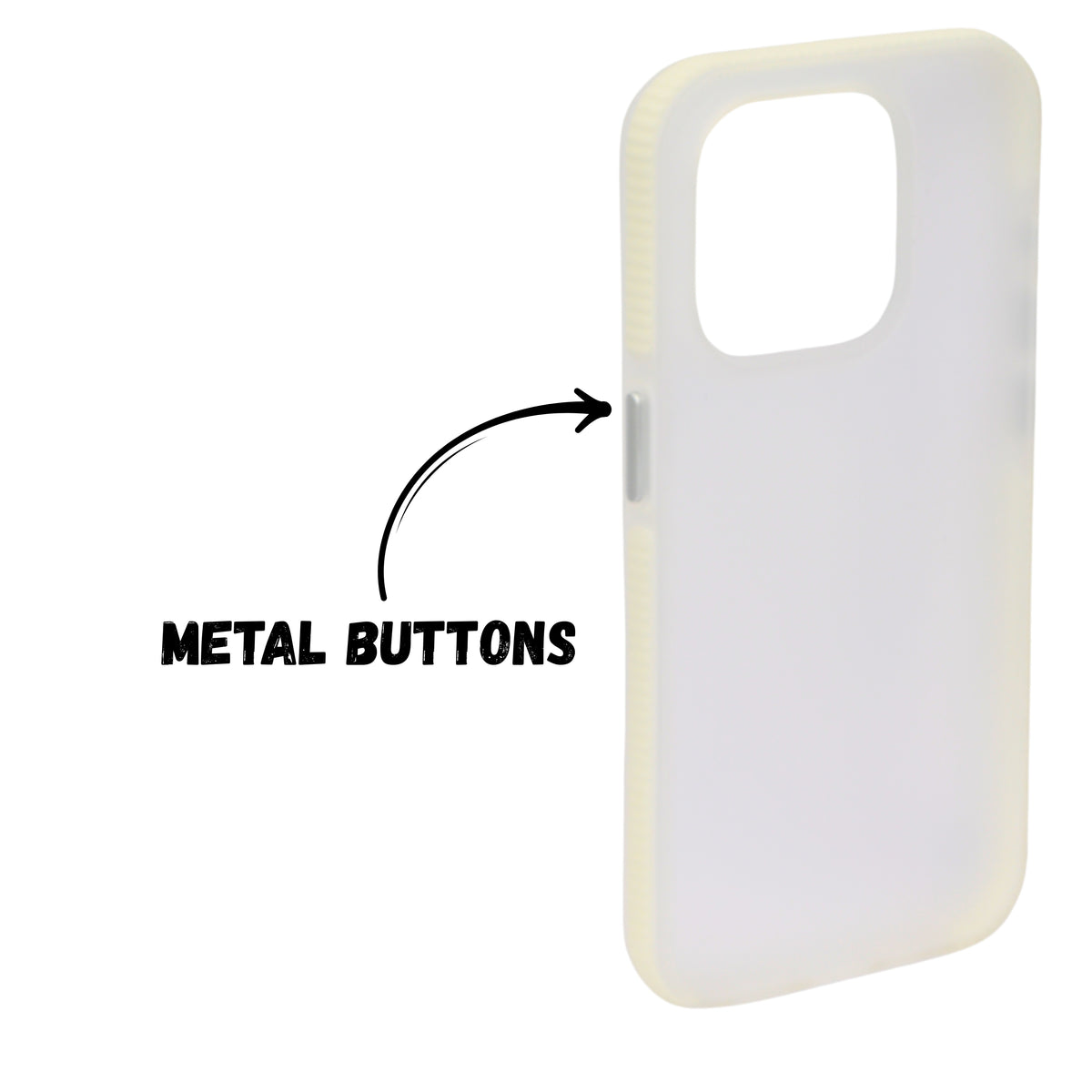 Matte Transparent Frosted with Side Border Phone Case For iPhone 15 Pro