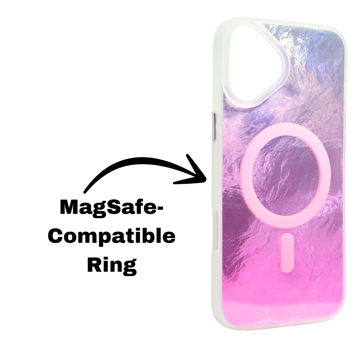 Iridescent MagSafe Compatible Gradient Phone Case For iPhone 16 Plus