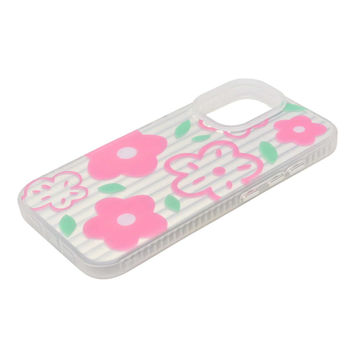 Aesthetic Bow & Floral Print Phone Case for iPhone 16