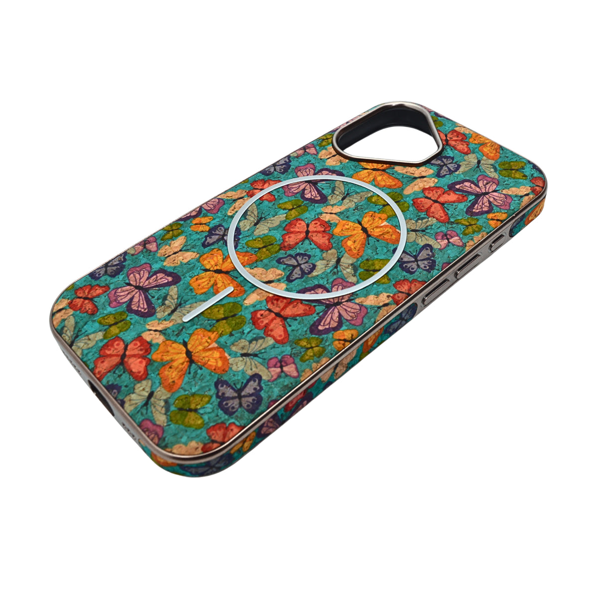 Cork Texture Printed MagSafe Compatible Phone Case for iPhone 16