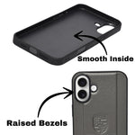 Porsche Design Leather Finish Mobile Back Cover For iPhone 16 Plus