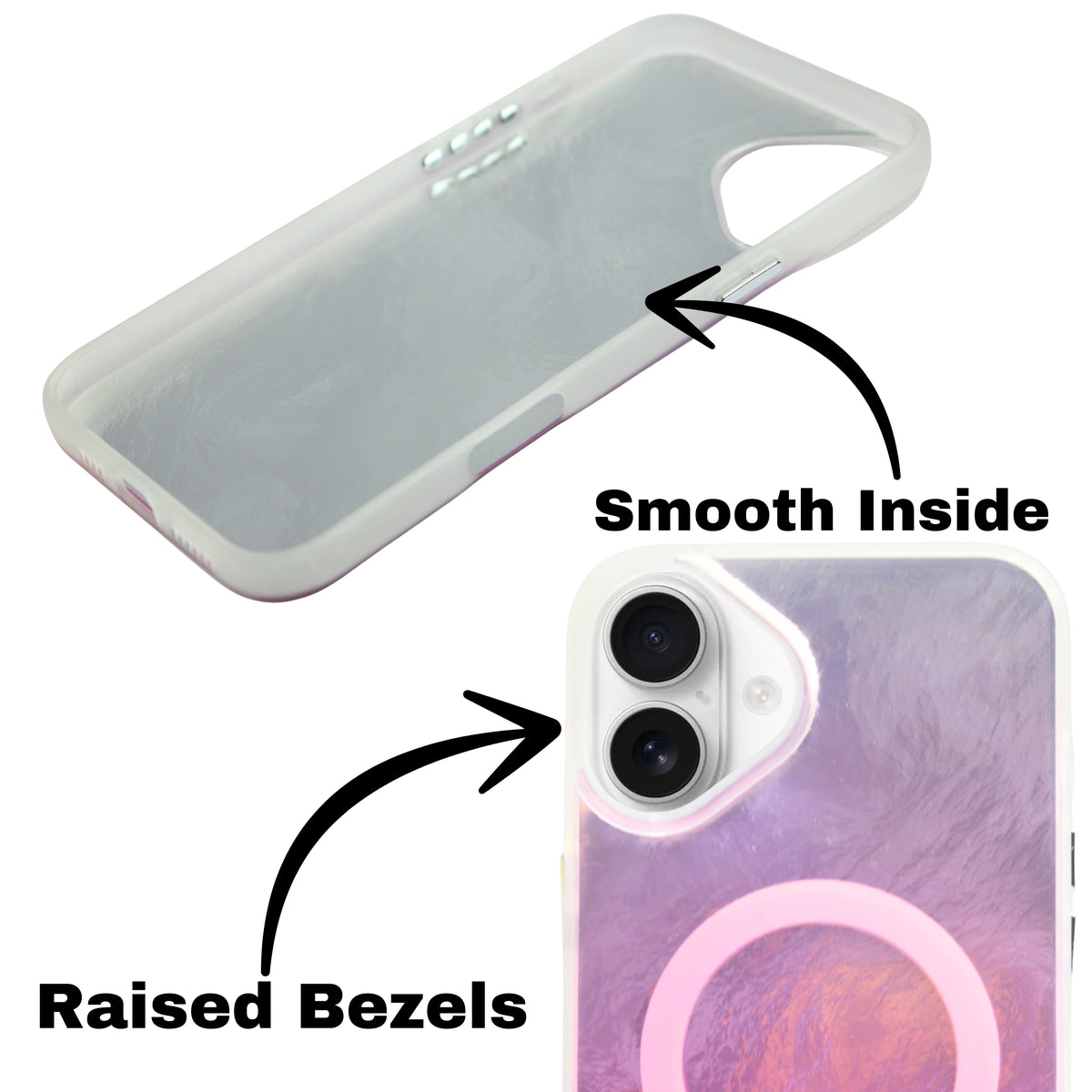 Iridescent MagSafe Compatible Gradient Phone Case For iPhone 16 Plus