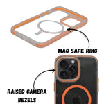 Transparent MagSafe with Colored Border Phone Case For iPhone 14 Pro