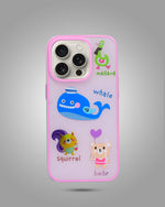 Stylish Cute Cartoon Cool Soft Animal Characters Cover For iPhone 15 Pro