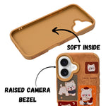 Cute Puppy Cartoon Design Protective Phone Case for iPhone 16