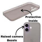 Frosted Matte Finish Slim Translucent Phone Case for iPhone 17