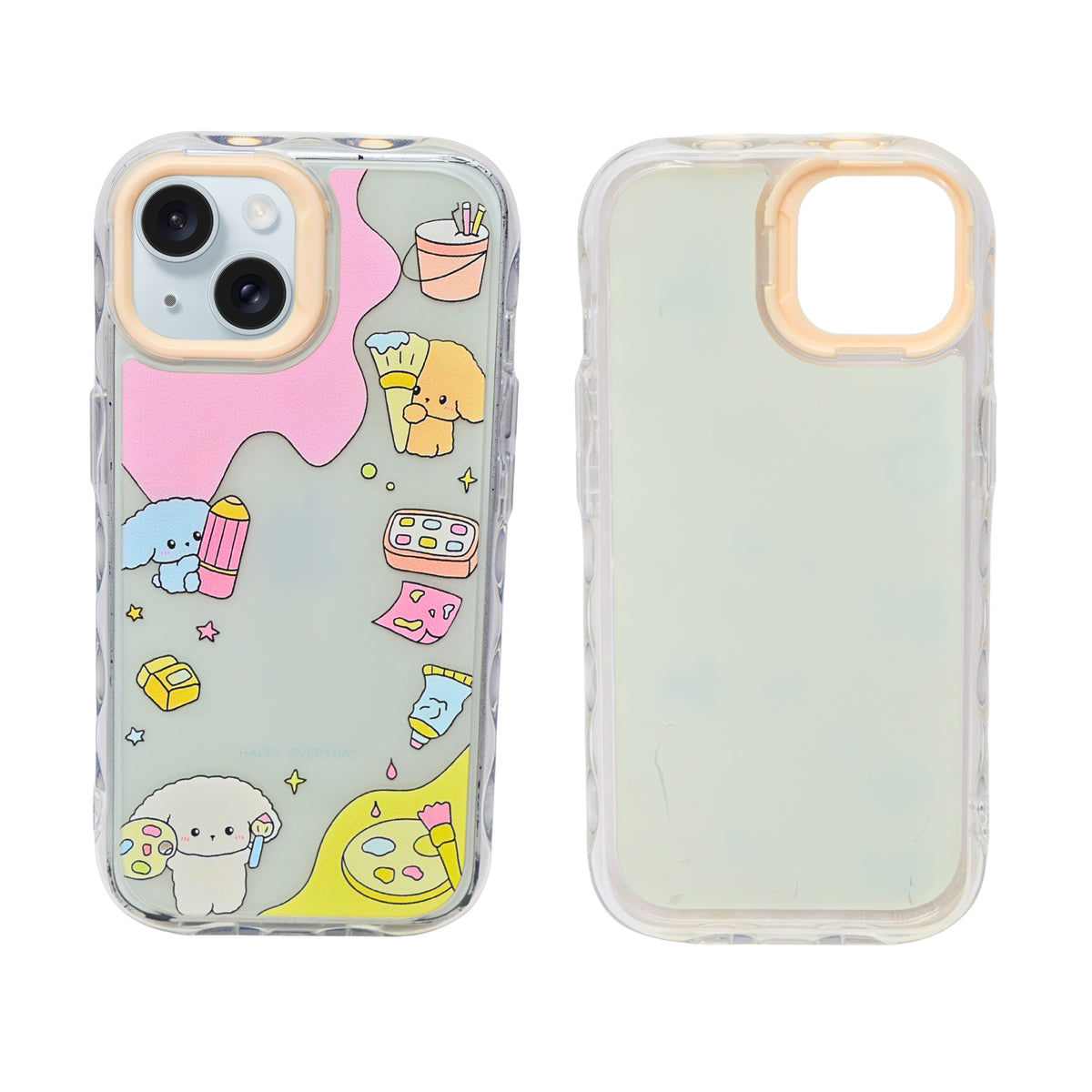 Cute Transparent Wavy Edge Phone Case for iPhone 13/ 14