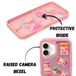 Cute 3D Cartoon Doodle Phone Case for iPhone 16