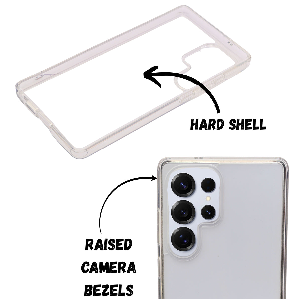 Transparent Hard Shell Phone Case for Samsung S25 Ultra