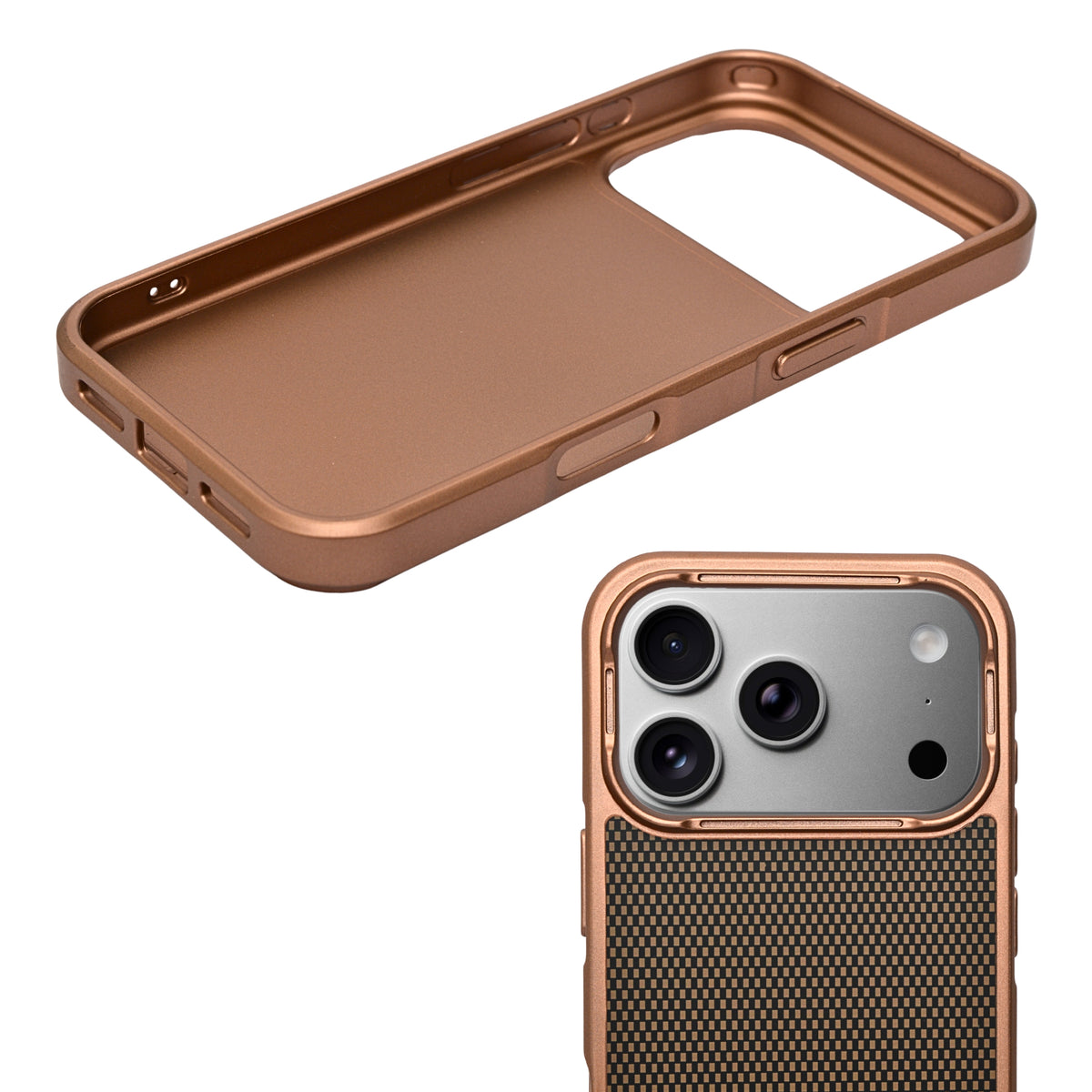 Geometric Carbon Fiber Texture Phone Case for iPhone 17 Pro Max