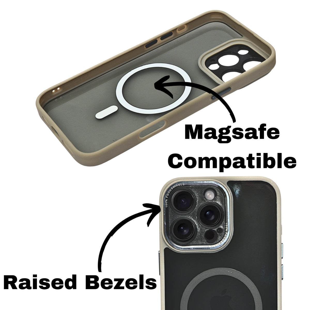 Smoke Transparent MagSafe Compatible Phone Case for iPhone 16 Pro Max