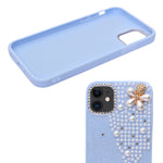 Luxury Glitter Finish with 3D Pearl Flower Design Phone Case for iPhone 11