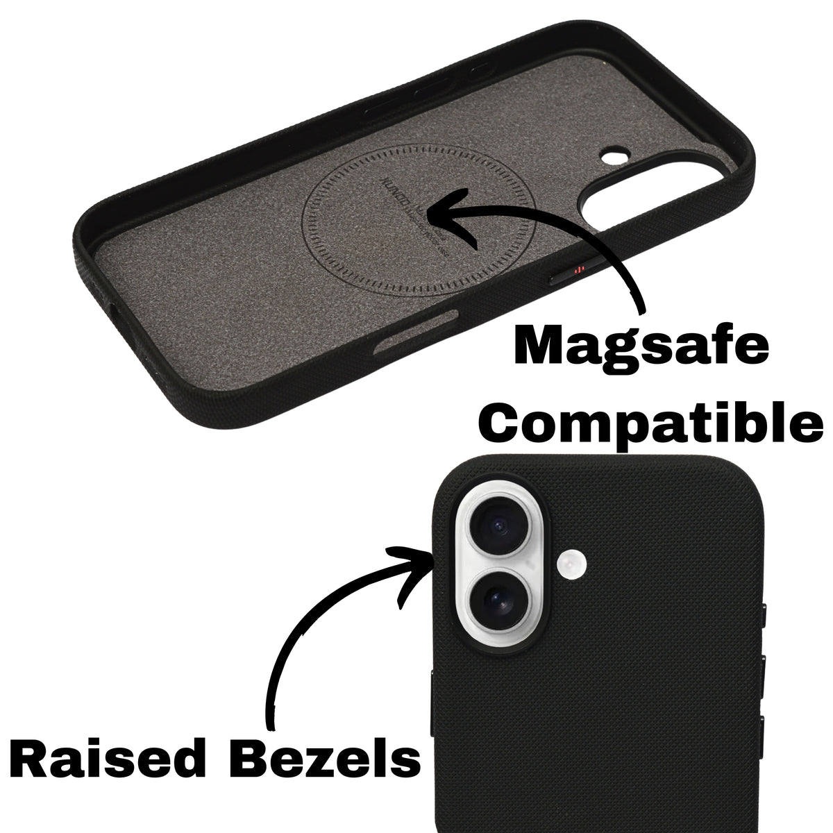 Matte Rugged Texture Anti-Slip Phone Case for iPhone 16 Plus