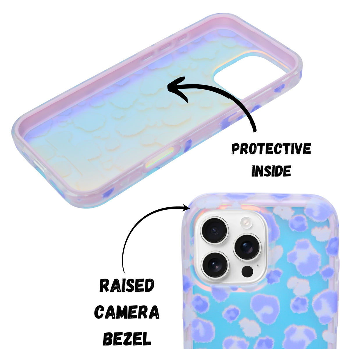 Gradient Leopard Print iPhone Case – Shockproof Stylish Cover For iPhone 16 Pro