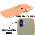 Matte Transparent Frosted with Side Border Phone Case For iPhone 16 Plus