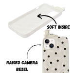 3D Cartoon Character with Polka Dots Soft Phone Case for iPhone 13/ 14