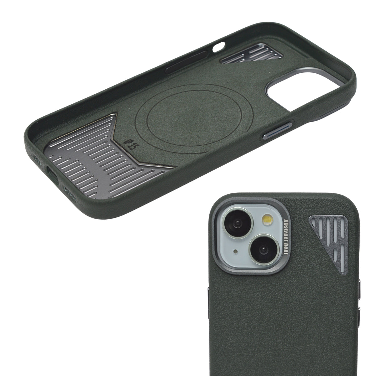 Premium Heat Dissipation with Modern Textured Finish Phone Case for iPhone 15