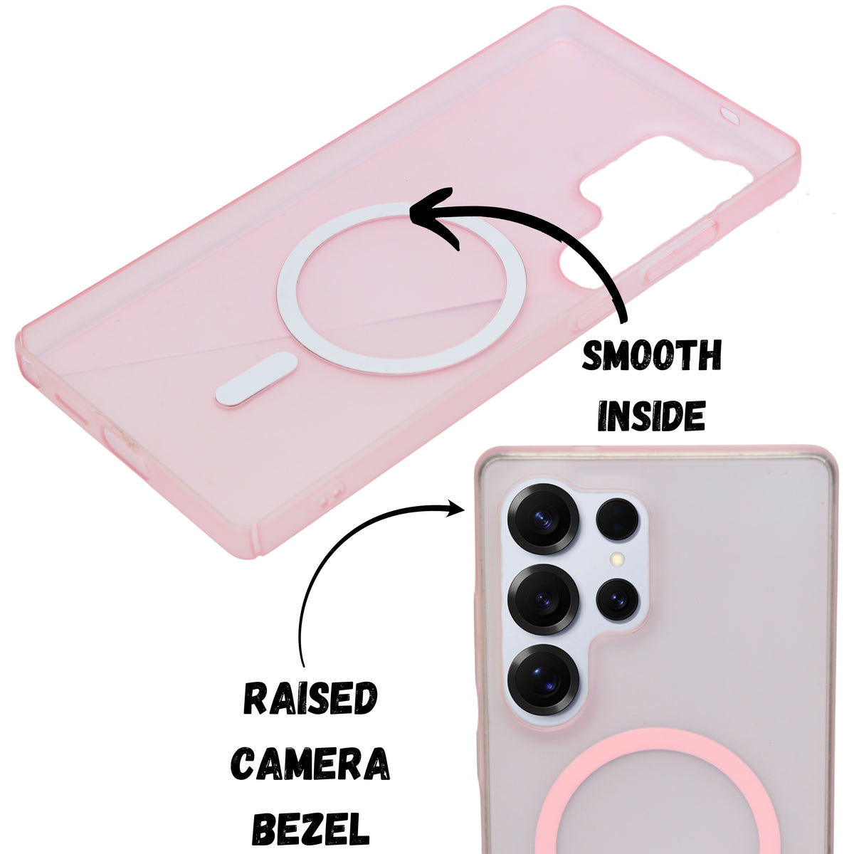 Translucent MagSafe Compatible Protective Phone Case for Samsung S25 Ultra
