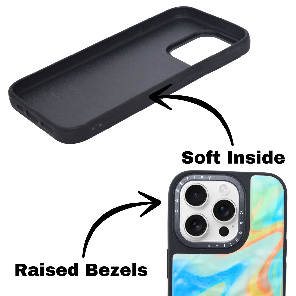 Marble Glossy Abstract Protective Phone Case For iPhone 15 Pro Max