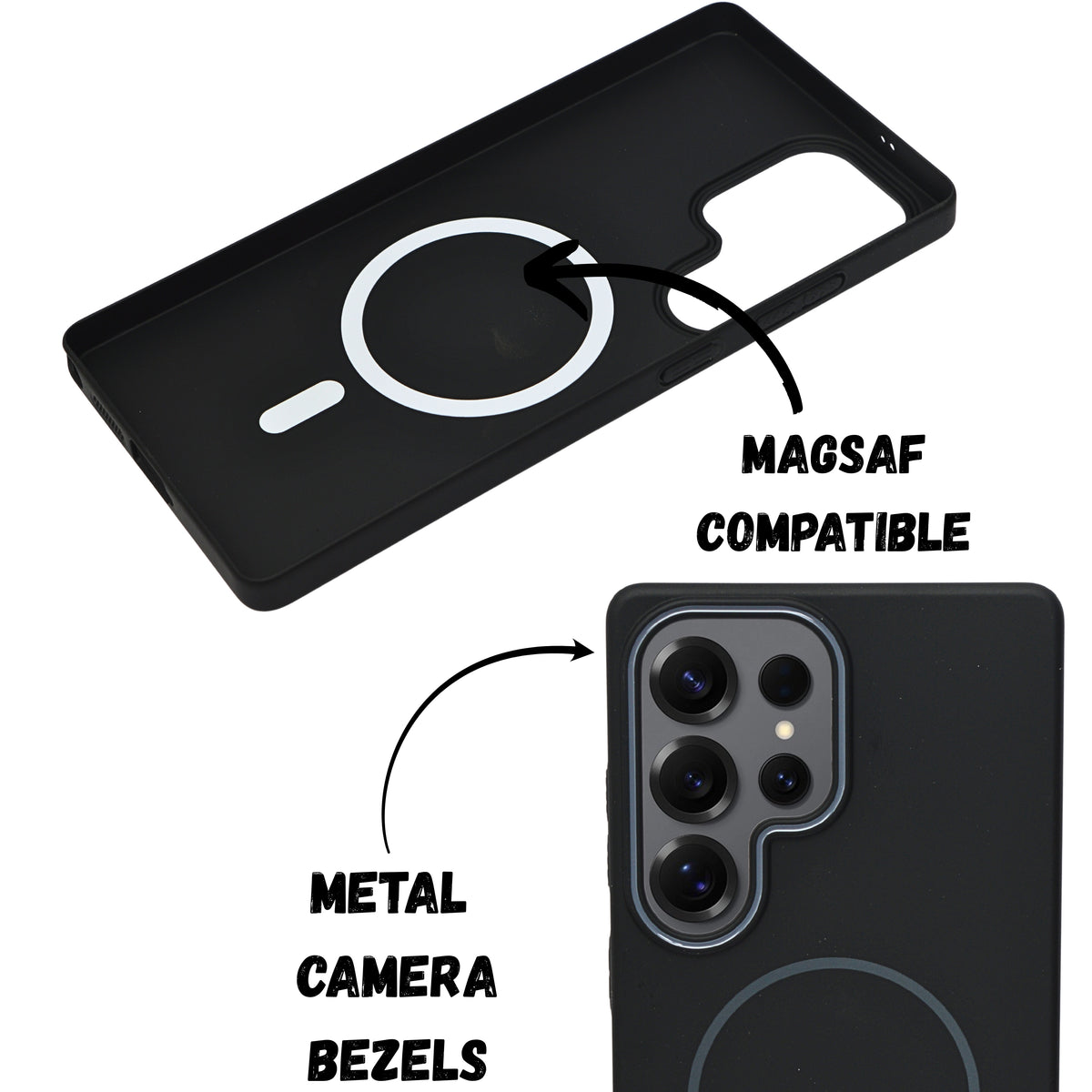 Magsafe Compatible Hard Plastic Phone Case for Samsung S25 Ultra