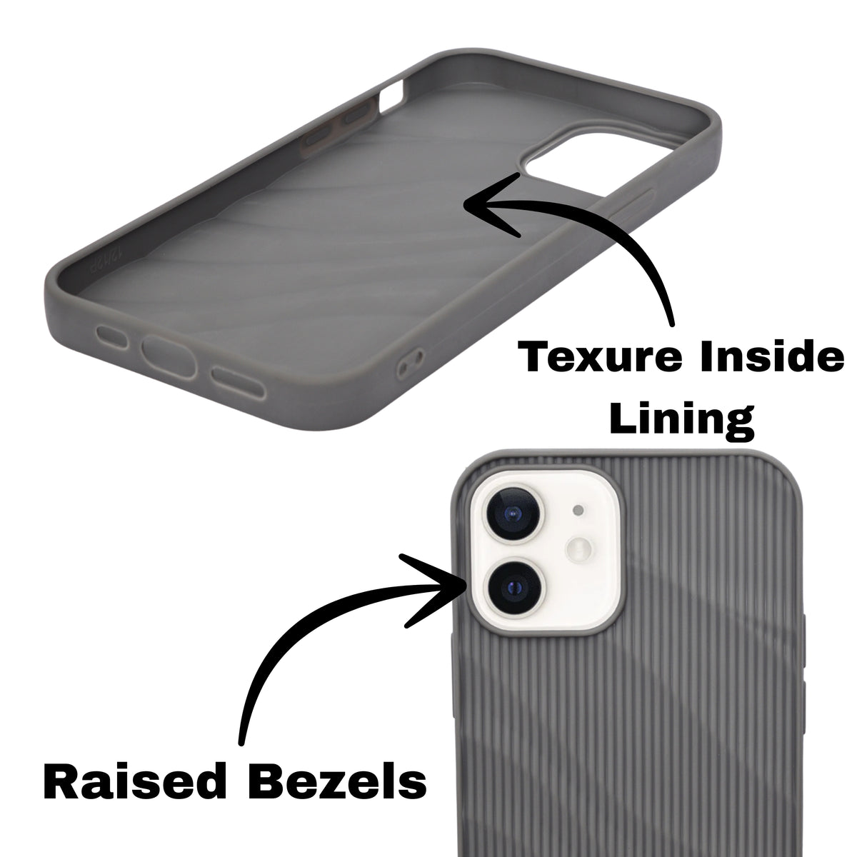 Soft Silicone Wave Texture Phone Case For iPhone 12 / 12 Pro