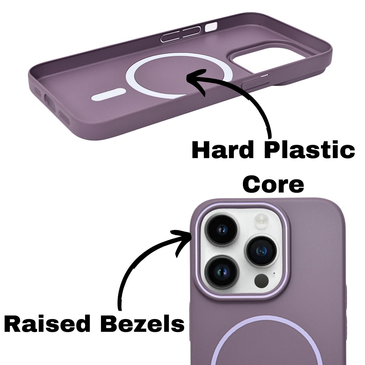 MagSafe Compatible Matte Finish Hard Plastic Phone Case for iPhone 15 Pro Max