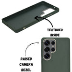 Premium Leather Texture with Metallic Camera Frame Phone Case for Samsung S25 Ultra