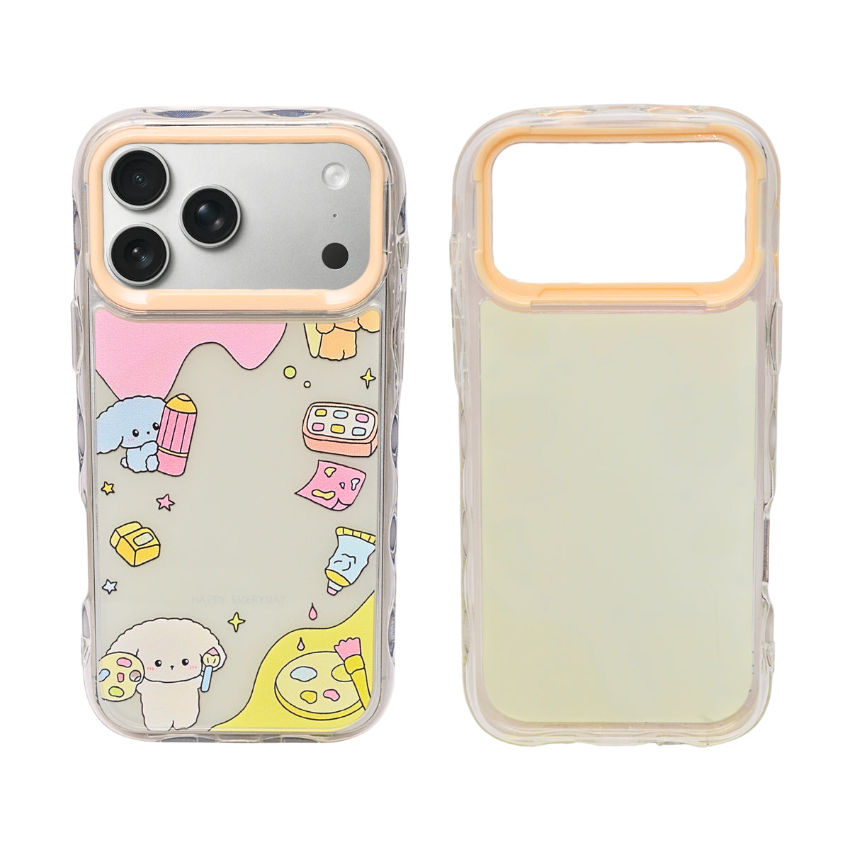 Cute Transparent Wavy Edge Phone Case for iPhone 17 Pro