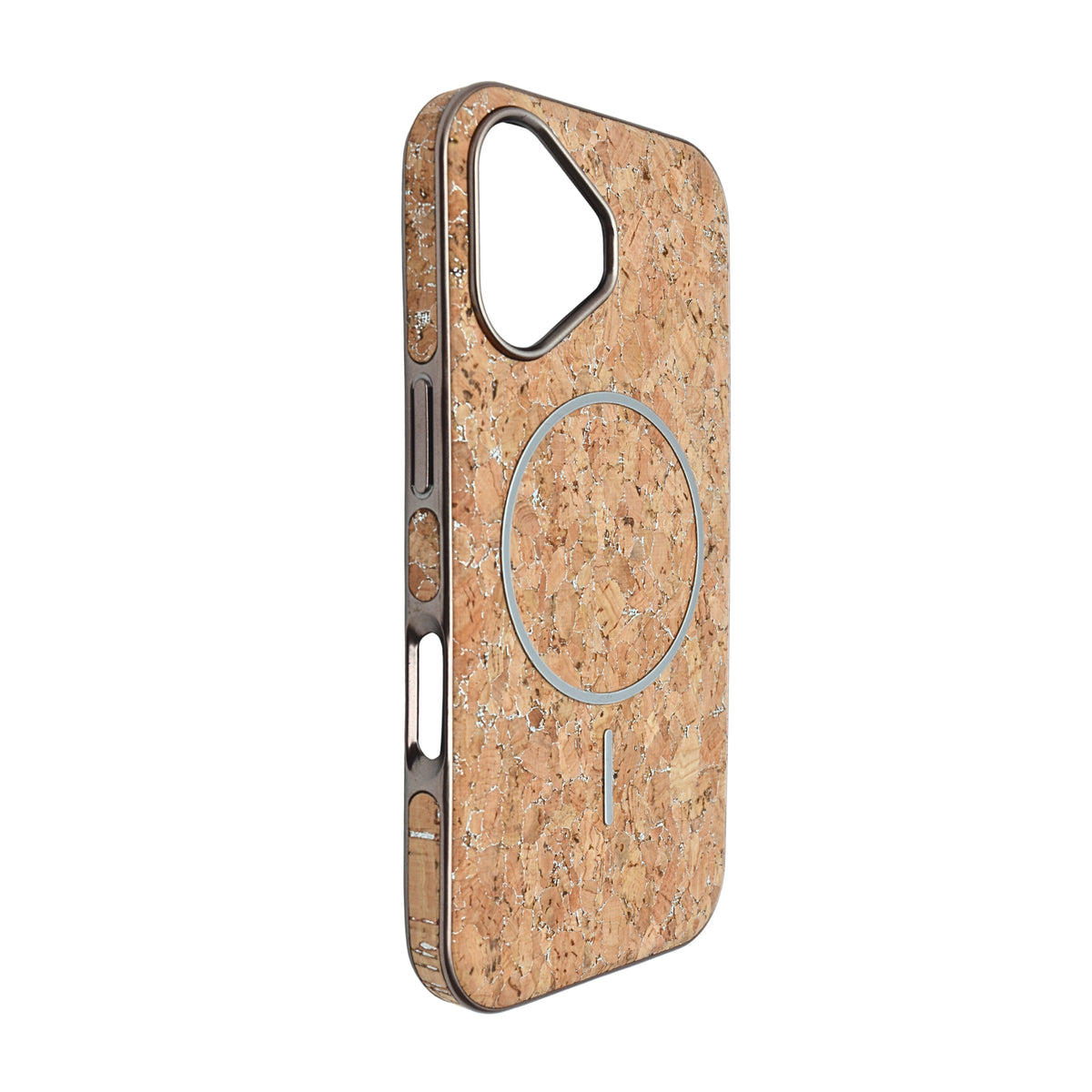 Cork Texture Printed MagSafe Compatible Phone Case for iPhone 16