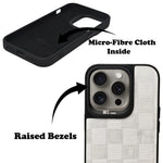 Checkered Texture Grip Case For iPhone 15 Pro