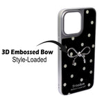 Stylish Polka Dot Bow Cover For iPhone 15 Pro Max