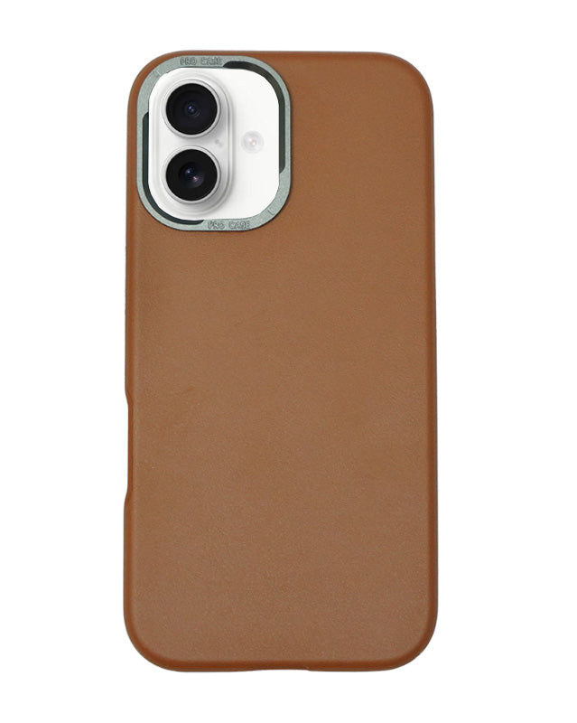 Luxury Leather MagSafe Case with Smooth Texture for iPhone