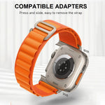Alpine Nylon Loop Band with Metal G-Hook for iWatch 49mm (Ultra 2/Ultra), 45mm, 44mm, 42mm (Series 10/9/8/7/6/5/4/3/2/1/SE) – Adjustable & Secure Fit