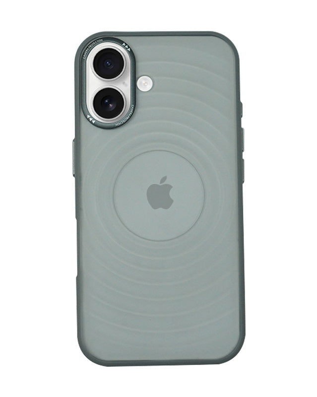 Stylish Durability Acrylic Corrugated Lines Skin Feel Case For iPhone 16