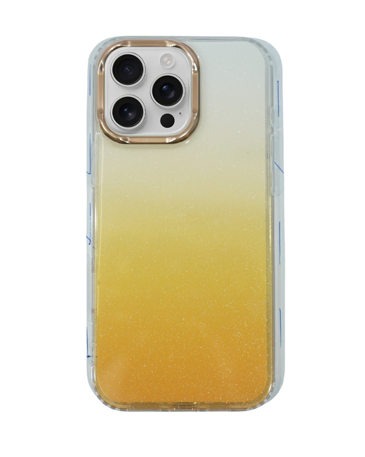 Transparent Gradual Change Glitter Color Arts & Crac Glitter Case for iPhone 16 Pro