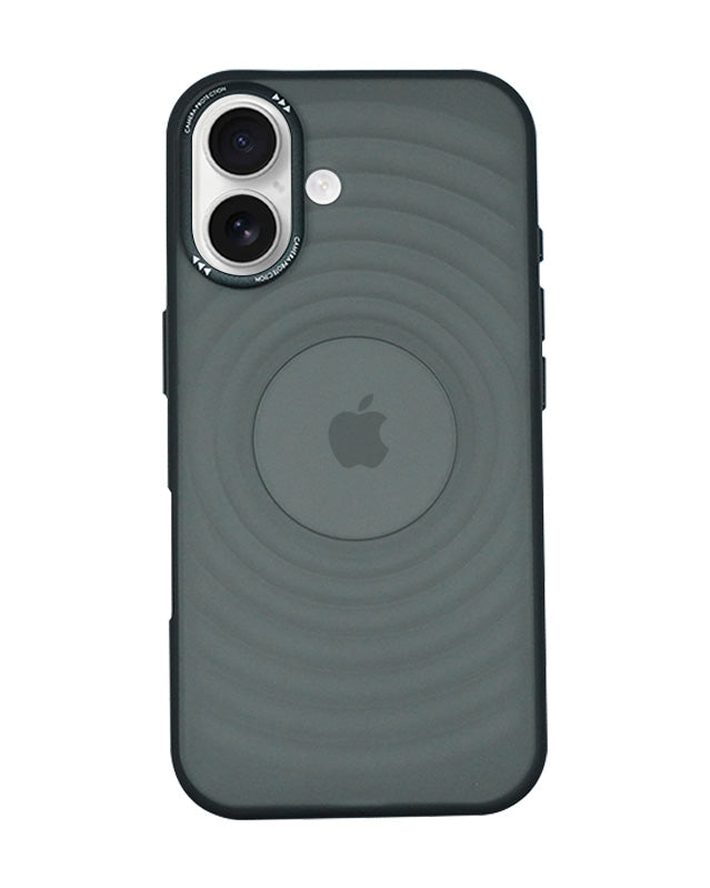 Stylish Durability Acrylic Corrugated Lines Skin Feel Case For iPhone 16