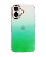 Transparent Gradual Change Glitter Color Arts & Crac Glitter Case for iPhone 16 Plus