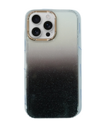 Transparent Gradual Change Glitter Color Arts & Crac Glitter Case for iPhone 16 Pro