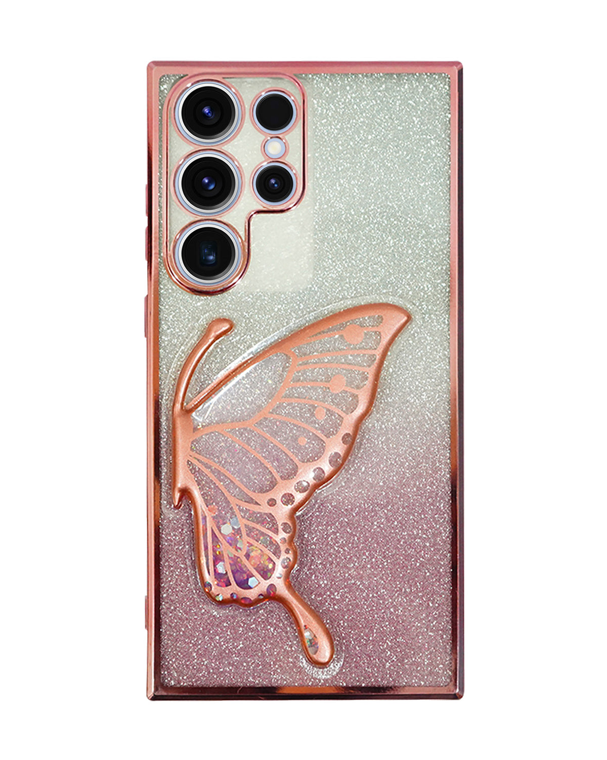 Stylish Luxury Eye Catching Butterfly Glitter Case for Samsung Galaxy S23 Ultra