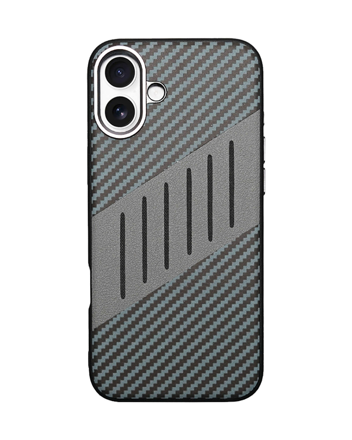 Carbon Fiber Leather Texture Kevlar Anti-Fall Protective Case for iPhone 16