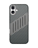 Carbon Fiber Leather Texture Kevlar Anti-Fall Protective Case for iPhone 16
