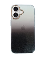 Transparent Gradual Change Glitter Color Arts & Crac Glitter Case for iPhone 16 Plus
